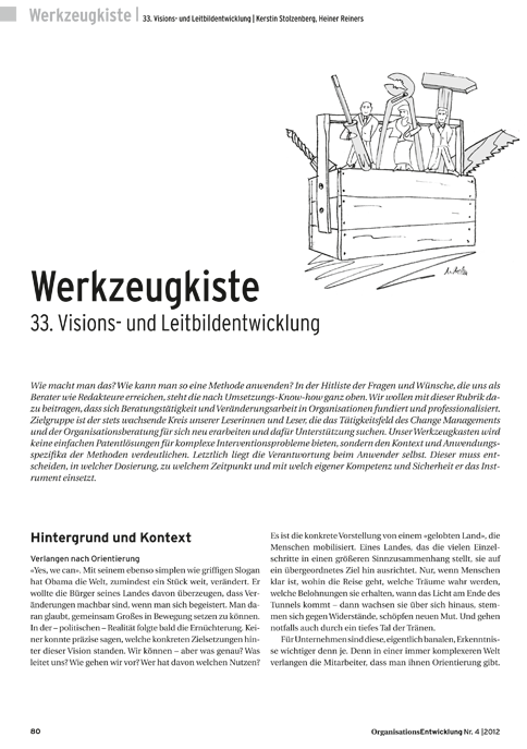 Stolzenberg K,  Reimers H (2012) Werkzeugkiste Auszug33. Visions- und Leitbildentwicklung